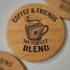 coffee-friends-1 Engraved Hardwood Coaster Set